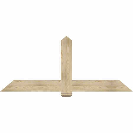 Ekena Millwork Eugene Rough Sawn Timber Gable Bracket, Douglas Fir, 72"W x 30"H x 4"D x 6"F, 10/12 Pitch GBW072X30X0406EUG00RDF